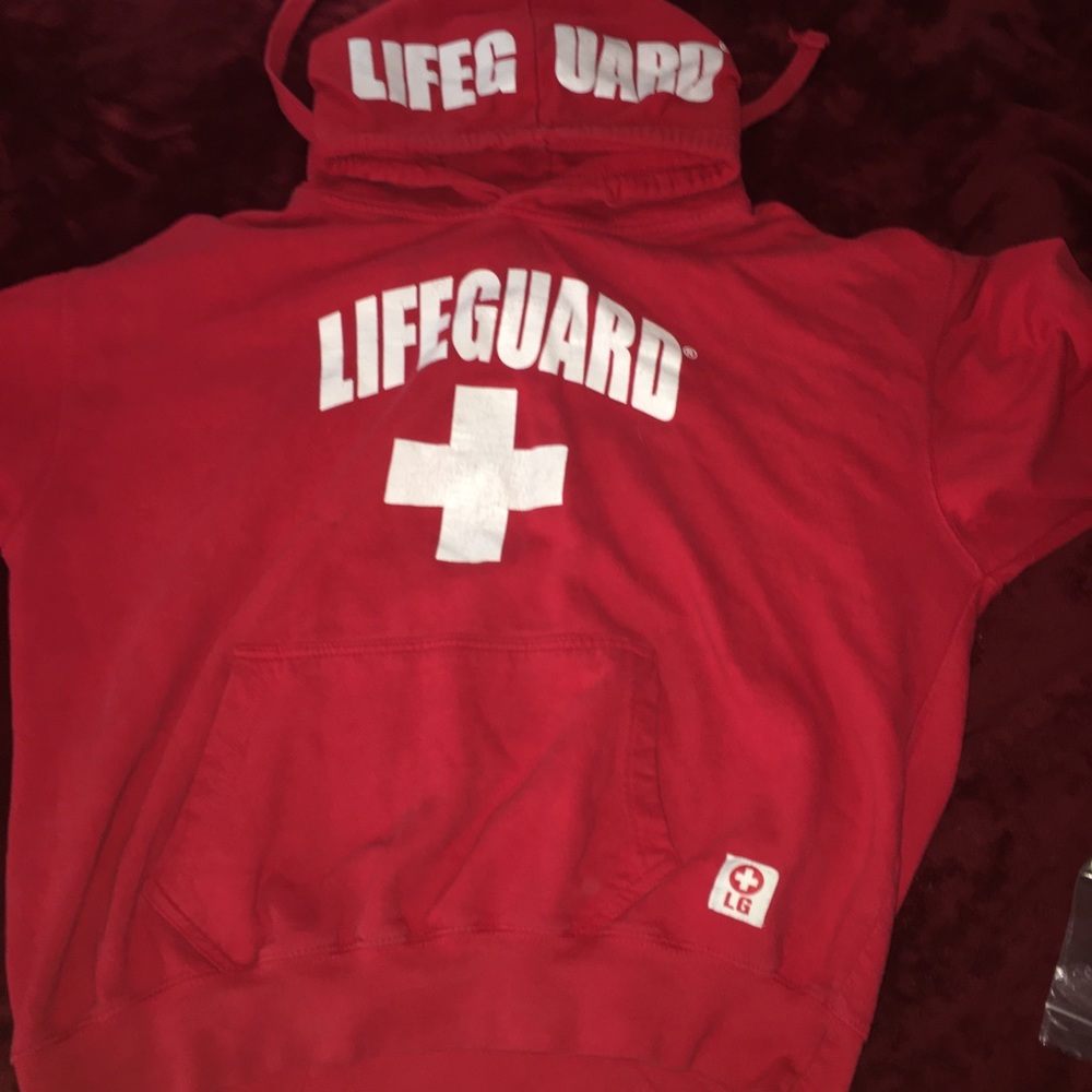 Red lifeguard jacket